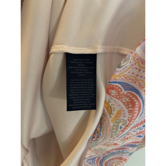 Tommy Hilfiger St. Tropez Pink Paisley Sleeveless Shift Dress Large Coastal - Picture 5 of 6